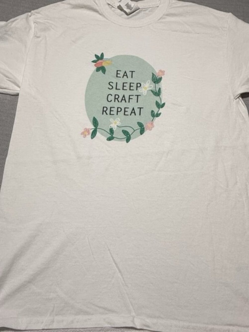 "Eat Sleep Craft Repeat" T-Shirt - Perfect for Crafters and DIY Lovers - Medium
